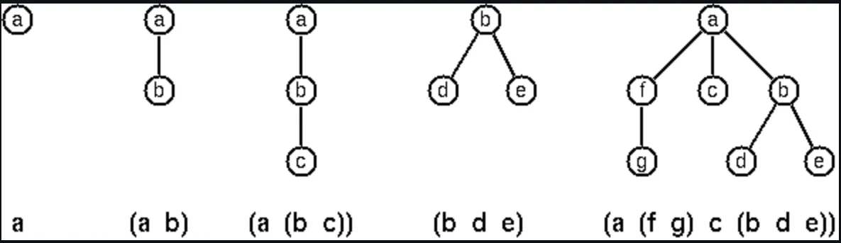 Lisp-like tree representation.